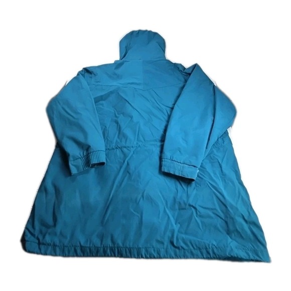JanSport Ripstop Rain Jacket Men XL BLUE Drawcord Adjustable Waist Hood Full Zip - Picture 2 of 13
